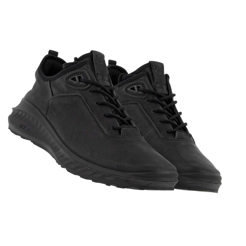 Men's Ecco St.360 Street Sneakers Black | USA 661WNB